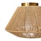 Hello Honey® 13.8" Coastal Ceiling Lamp with Natural Paper Rope Shade and Iron Base